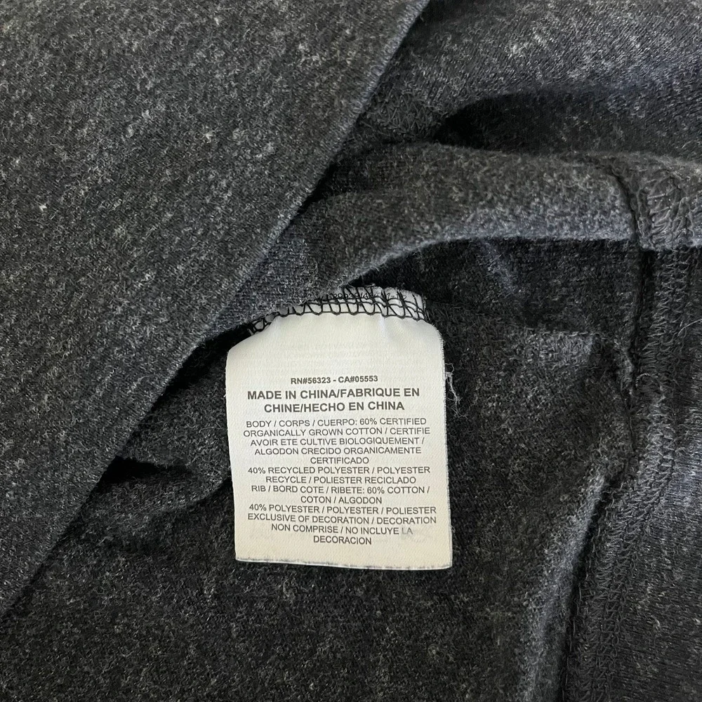 Nike Just Do It Sweatshirt Womens Medium Charcoal Gray 3/4 Sleeve